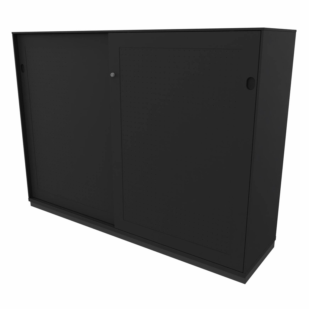 2-store schuifdeurkast 160x117x45 zwart