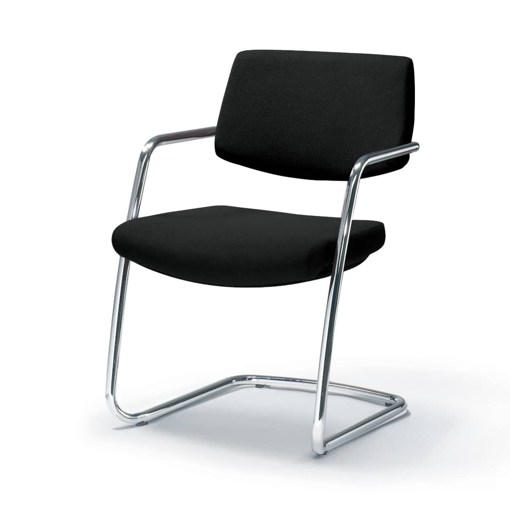 2755 visitor chair, fabric markant black
