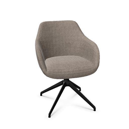 Rome Chair Swivel (Range: 9 - Rhapsody | Colour: 100 | Priceclass: Fabric range 1 | Frame colour: Black)