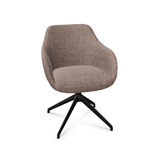 Rome Chair Swivel (Range: 4 - Harmony | Colour: 100 | Priceclass: Fabric range 1 | Frame colour: Black)