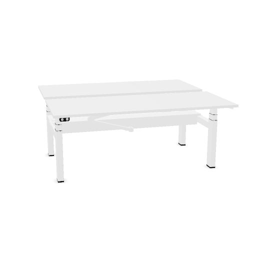 Matrix Pro 180x75cm + 180x75cm (duo desk) (Top color: K - White | Leg Colour: 4 - White)