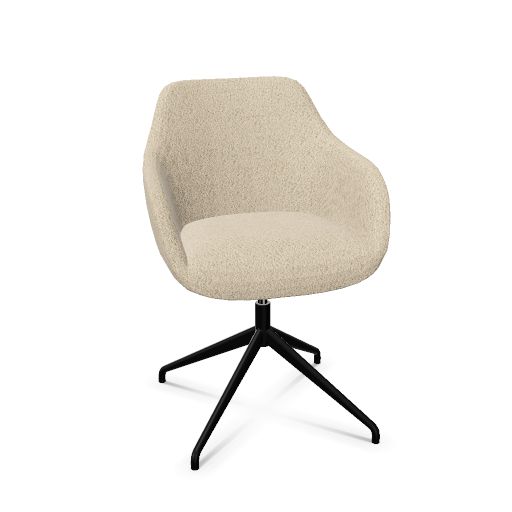 Rome Chair Swivel (Range: 78 - Mistral | Colour: 901 | Priceclass: Fabric range 1 | Frame colour: Black)