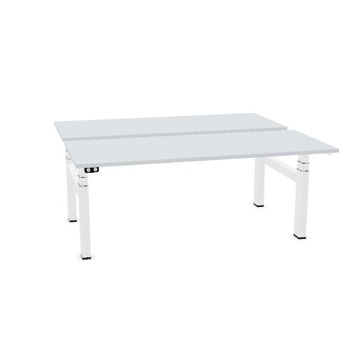 Matrix Pro 180x75cm + 180x75cm (duo desk) (Top color: A - Grey | Leg Colour: 4 - White)