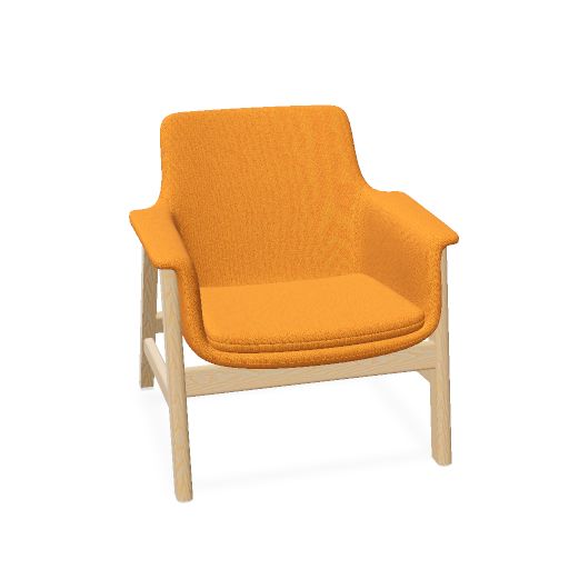 To Be Armchair (Fabric / Leather Type: Class A | Fabric / Leather Collection: Camira - Era | Fabric / Leather Color: CSE27 Measure | Base Surface Finish: Ash Wood Finishes | Base Color: Natural | Dimension: W/H/D (mm): 760 / 780 / 720 | Seat Dimension: SW/SD/AH (mm): 410 / 470 / 570 | Country: ANY)