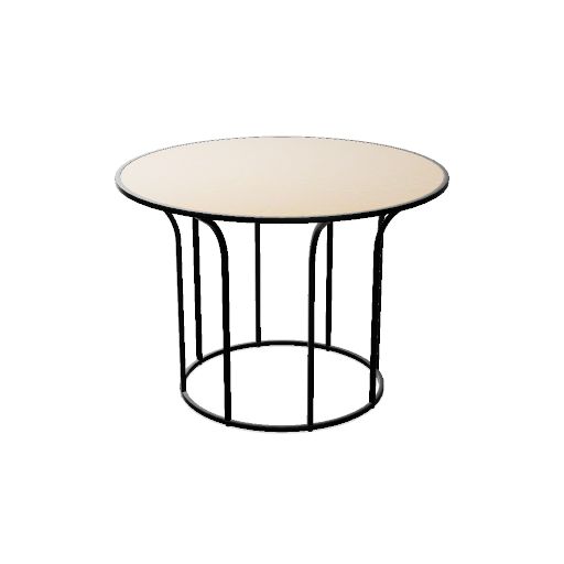 Cara Ø100x35h Occasional Table (Table Top Size: Round  Ø60 x 45h | Table Top Material: 20mm Marble | Table Top Color: Oriental Beige | Base Color: Black RAL 9005 | Dimension: W/H/D (mm): 600 / 450 / 620 | Country: ANY)