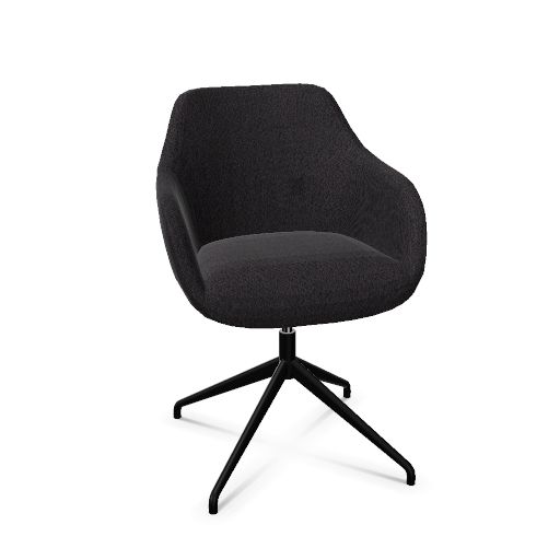 Rome Chair Swivel (Range: 78 - Mistral | Colour: 101 | Priceclass: Fabric range 1 | Frame colour: Black)