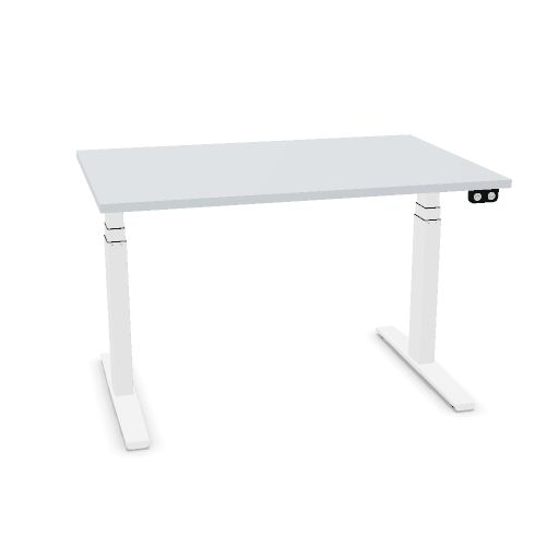 MATRIX_PRO 120x80cm (single desk) (Top color: A - Grey | Leg Colour: 4 - White)