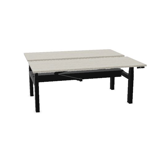 Matrix Pro 180x75cm + 180x75cm (duo desk) (Top color: CN - Ril Oak | Leg Colour: 1 - Black)