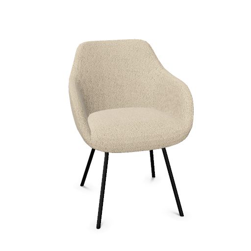 Rome Chair 4-Leg (Range: 78 - Mistral | Colour: 901 | Priceclass: Fabric range 1 | Frame colour: Black)