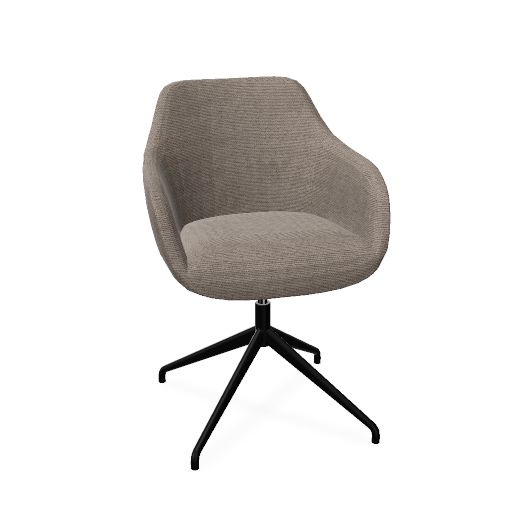 Rome Chair 
Swivel auto-return (Range: Rhapsody | Colour: 100 | Priceclass: Fabric range 1 | Frame colour: Black)
