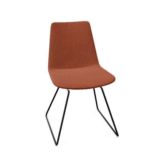Lyon Chair Sledbase (Range: 75 - Rhapsody | Colour: 301 | Priceclass: Fabric range 1 | Frame colour: Black)