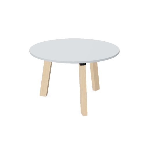 Hybrid table round 120cm (Worktop Colour: Grey | Leg Colour: Hollands Essen)