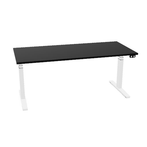180x80cm (single desk) (Top color: Black | Leg Colour: White)