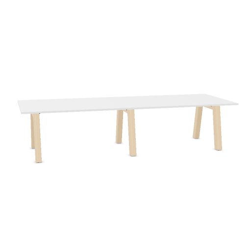 Hybrid table low 320cm (Worktop Width: 120 cm | Worktop Colour: White | Leg Colour: Hollands Essen)