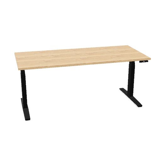 180x80cm (single desk) (Top color: Bardolino Oak | Leg Colour: Black)