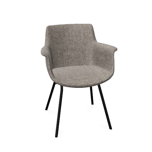 York Chair 4-Leg (Range: 4 - Harmony | Colour: 803 | Priceclass: Fabric range 1 | Frame colour: Black)
