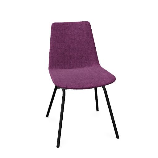 Lyon Chair 4-Leg (Range: 88 - Harmony | Colour: 702 | Priceclass: Fabric range 1 | Frame colour: Black)