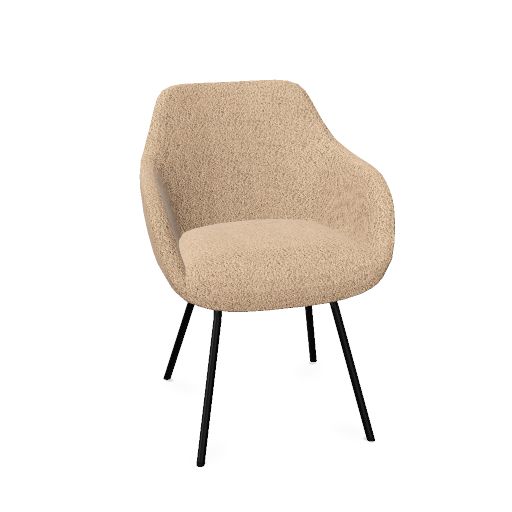 Rome Chair 4-Leg (Range: 78 - Mistral | Colour: 914 | Priceclass: Fabric range 1 | Frame colour: Black)