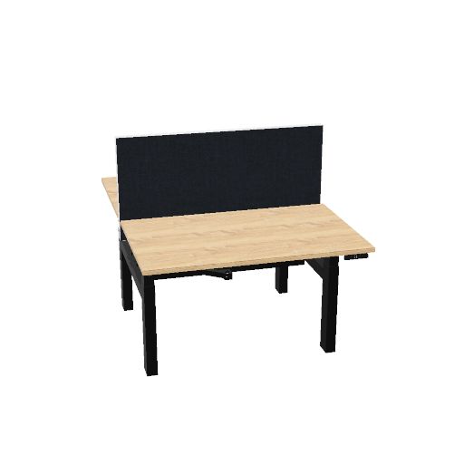 120X75cm + 120X75cm (duo desk) (Top color: Bardolino Oak | Leg Colour: Black)