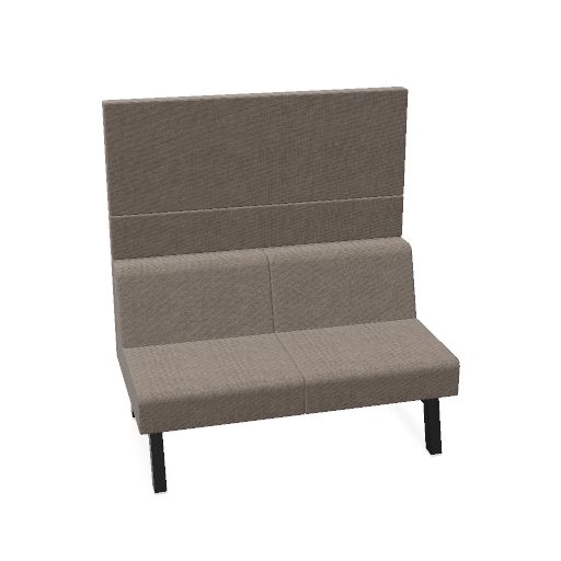 Two Seater - High (Leg Colour: Zwart (RAL 9005) | Manufacturer: Markant | Range: Rhapsody | Material Colour: 100 | Priceclass: Stofgroep 1 | Material Colour: 100)