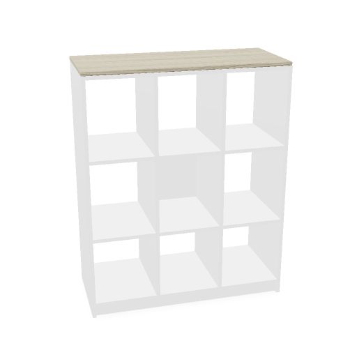 M-Store Open cabinet 9x, 120x99x45 cm (Color body : White | Color top : Driftwood)