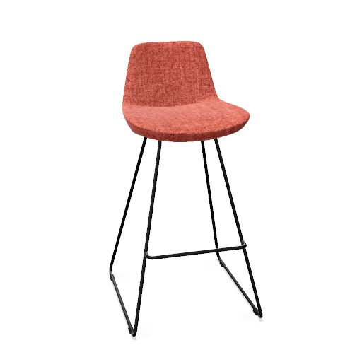 Lyon Stool Sledbase high (Range: 88 - Harmony | Colour: 300 | Priceclass: Fabric range 1 | Frame colour: Black)