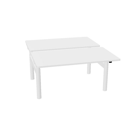 Workways desking 140x80 (Worktop colour: 0K - White | Legs: White)