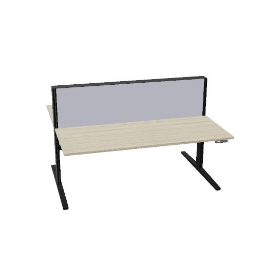 MAX T-Range 180x75cm + 180x75cm (duo bur (Pootkleur : Zwart | Bladdecor: Driftwood | Range: 80 - Fiji | Kleur: 10 Puffer (YA303) | Priceclass: Stofgroep 1 | Verstelbaarheid: E-drive Zit-sta)