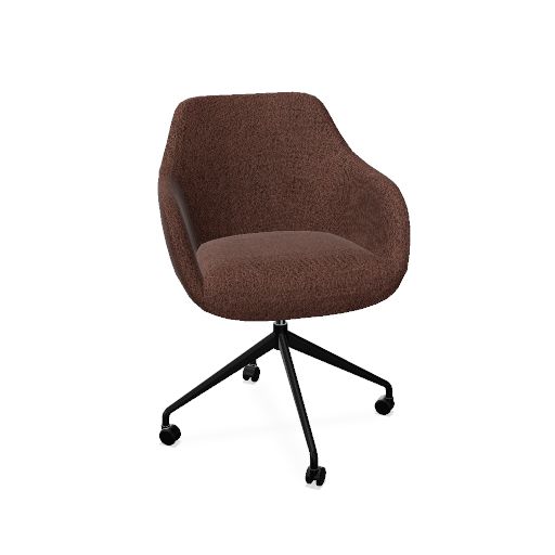 Rome Chair 
Swivel wheels (Range: 78 - Mistral | Colour: 104 | Priceclass: Fabric range 1 | Frame colour: Black)