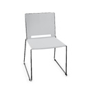 Zitten Pep! Sled chair (Lacquer : Chrome (2) | Plastic color: 6 Grey | Upholstery : None)