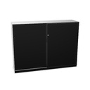 2-Store 2-Store 160 x 117 (Cabinet Color: Black | Material Doors: Powder Coated | Powder Coated Color: Black)