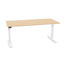Matrix Pro 180x80cm (single desk) (Top color: N - Bardolino Oak | Leg Colour: 4 - White)