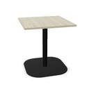 Tom Tom square column, square base, black, rounded edges, max, 80x80cm top (Top: Yes | Size: S070 Square 70x70cm | Decor: R - Driftwood)