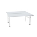 Matrix Pro 160x75cm + 160x75cm (duo desk) (Top color: A - Grey | Leg Colour: 4 - White)