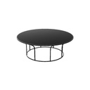 Cara Ø100x35h Occasional Table (Table Top Size: Round  Ø 100 x 35h | Table Top Material: 18mm Fenix | Table Top Color: Nero Ingo | Base Color: Black RAL 9005 | Dimension: W/H/D (mm): 1000 / 350 / 1000 | Country: ANY)