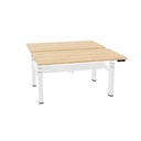 Matrix Pro 140X75cm + 140X75cm (duo desk) (Top color: N - Bardolino Oak | Leg Colour: 4 - White)