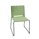 Pep! Sled chair (Lacquer : Black (1) | Plastic color: 2 Green | Upholstery : None)