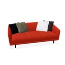 Triple 200 Sofa (Fabric / Leather Type: Class A | Fabric / Leather Collection: Camira - Xtreme | Fabric / Leather Color: YS076 Lobster | 1st Pillow Fabric / Leather Class: Class A | 1st Pillow Fabric / Leather Collection: Xtreme - Camira | 1st Pillow Fabric / Leather Color: YS009 Havana | 2nd Pillow Fabric / Leather Class: Class A | 2nd Pillow Fabric / Leather Collection: Athena - SFC | 2nd Pillow Fabric / Leather Color: 1132 | 3rd Pillow Fabric / Leather Class: Class A | 3rd Pillow Fabric / Leather Collection: New King - Alya | 3rd Pillow Fabric / Leather Color: New King 6 | 4th Pillow Fabric / Leather Class: Class A | 4th Pillow Fabric / Leather Collection: New Sabine - Alya | 4th Pillow Fabric / Leather Color: Anthracite | Base Type: Wood Base | Base Color: Black RAL 9005 | Dimension: W/H/D (mm): 2000 / 690 / 960 | Seat Dimension: SW/SD/AH (mm): 420 / 740 / 550 | Country: Metric)