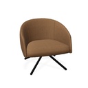 Bonny Metal Swivel Armchair (Fabric / Leather Type: Class A | Fabric / Leather Collection: Camira - Xtreme | Fabric / Leather Color: YS091 Nougat | Memory Return: N | Base Surface Finish: Metal | Base Color: Black RAL 9005 | Dimension: W/H/D (mm): 780 / 730 / 730 | Seat Dimension: SW/SD/AH (mm): 430 / 570 / 550 | Country: Metric)