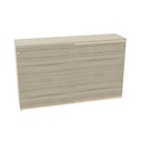M-store sliding door cabinet 120x160x50c (Color body : Bleached Oak | Color door : Driftwood | Color top : Driftwood)