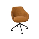 Rome Chair Swivel wheels (Range: 78 - Mistral | Colour: 306 | Priceclass: Fabric range 1 | Frame colour: Black)
