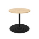 Tom Tom round column, round base, black, max. Ø120cm top (Top: Yes | Size: R080 Round top 80cm | Decor: N - Bardolino Oak)