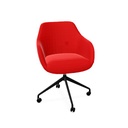 Rome Chair Swivel wheels (Range: 43 - Extreme | Colour: 03 Red (YS079) | Priceclass: Fabric range 2 | Frame colour: Black)