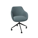 Rome Chair Swivel wheels (Range: 4 - Harmony | Colour: 601 | Priceclass: Fabric range 1 | Frame colour: Black)