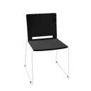 Pep! Slede stoel (Framekleur : Wit (4) | Kunststof kleur : 0 Zwart | Stoffering : Geen)