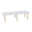 Hybrid tafel Laag 280cm (Werkblad breedte: 100 cm | Werkblad kleur: Grijs | Pootkleur : Hollands Essen)