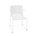 Pep! Slede stoel (Armlegger : Met (1) | Framekleur : Wit (4) | Kunststof kleur : 5 Wit | Stoffering : Geen)