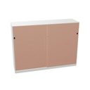 2-Store Acoustic 160 x 117 (Cabinet Color: light grey | Material Doors: Powder Coated | Powder Coated Color: Sable pink)
