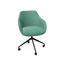 Rome Chair 
Swivel wheels (Range: Rhapsody | Colour: 602 | Priceclass: Fabric range 1 | Frame colour: Black)