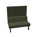Two Seater - High (Leg Colour: Zwart (RAL 9005) | Manufacturer: Markant | Range: 38 - Sapphire | Material Colour: 501 Sapphire | Priceclass: Stofgroep 1 | Material Colour: 501 Sapphire)